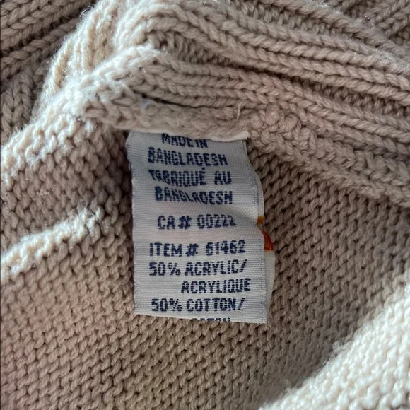 Tradition Country Collection Tan Cable Knit Full Zip Sweater Women’s SP - Picture 8 of 8